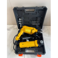 Набір електроінструментів 2в1 Жовтий  потужна дриль та болгарка в кейсі, універсальний комплект для ремонту